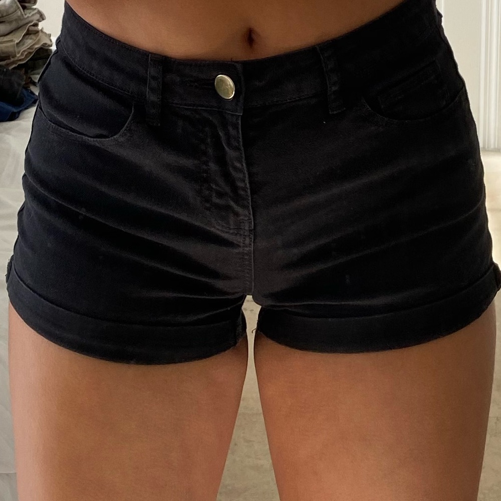 H&M Black Jean Shorts